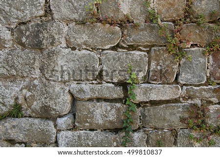 Very old stone wall