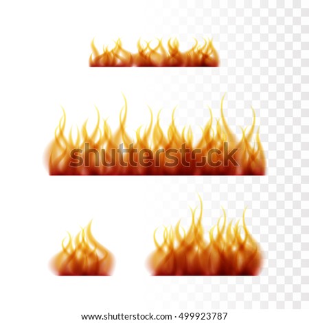 Realistic fire flames set