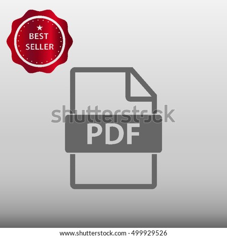 PDF File Type Vector Icon Illustration