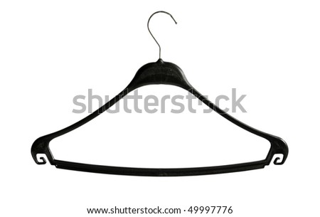 Plastic hanger on a white background