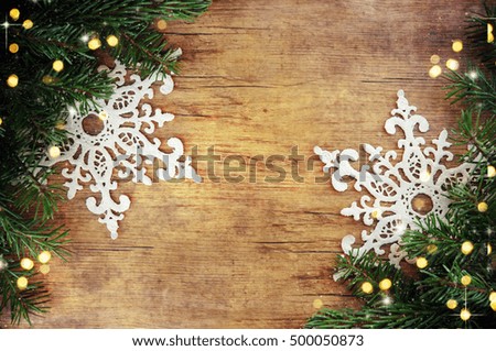 Family holiday, christmas tree background with bokeh.