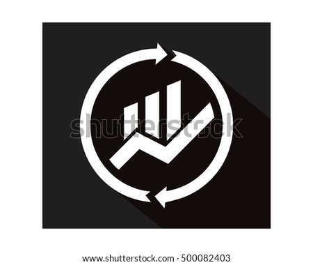 black circle chart business company office corporate image vector icon logo