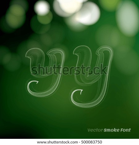 Vector Smoke Font. Letter Y