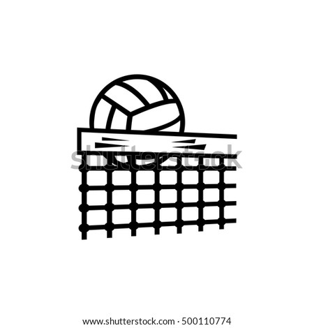 Volleyball hitting net icon