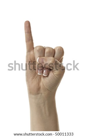 Finger Spelling the Alphabet in American Sign Language (ASL). The Letter I
