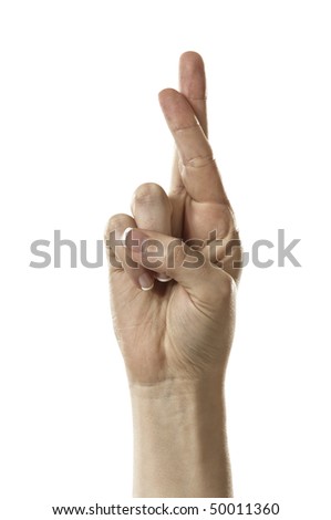 Finger Spelling the Alphabet in American Sign Language (ASL). The Letter R