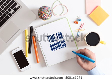 TIME FOR BUSINESS concept