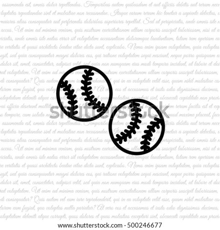 Web line icon. Baseball