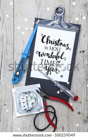 Creative Christmas Card for an electrican business