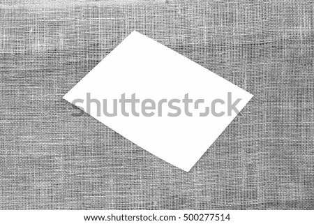 Photo blank paper cover on a sack vintage texture