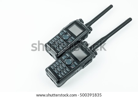 radio of portable  on  white background