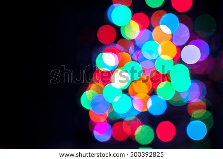 Colorful bokeh blurred background with copy space