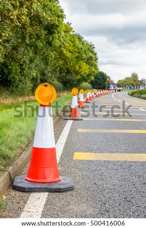 UK Motorway Services Roadworks Cones