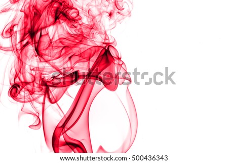 Movement of smoke,Abstract smoke on white background with space.