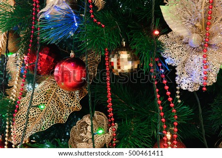 Happy New Year and Merry Christmas decoration card background/texture