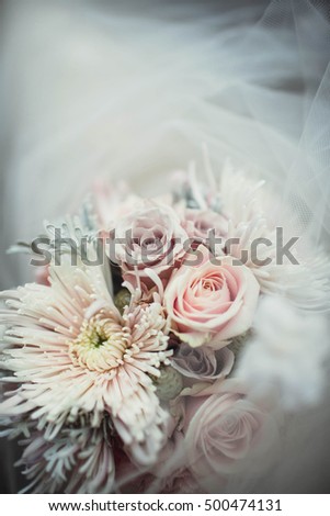 original  bouquet of flowers prepared for the  bride