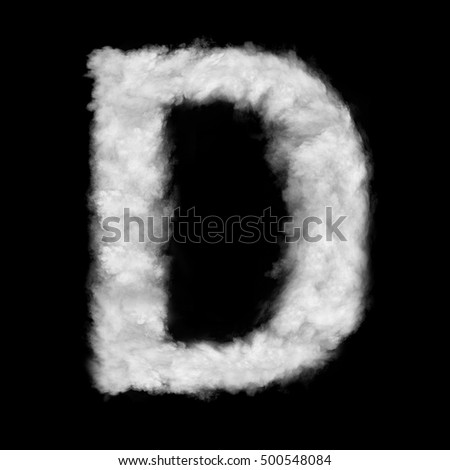 letter D made of the clouds