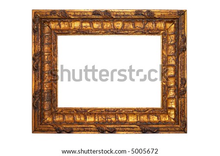 empty picture frame isolated on white "Clipping Paths"