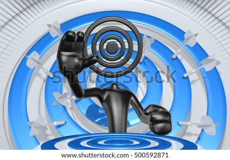 The Original 3D Character Illustration Target Head