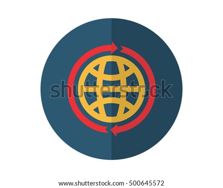 globe pop business company office corporate image vector icon logo