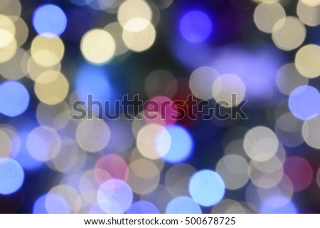 Abstract circular bokeh background of Christmas lights