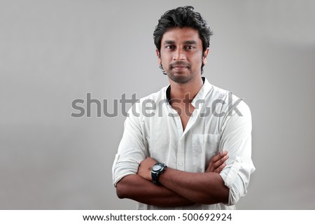 Portrait of a young man of Indian origin Royalty-Free Stock Photo #500692924