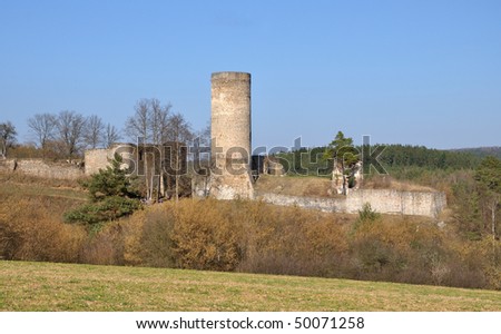 Old ruin Dobronice in the South Bohemian.