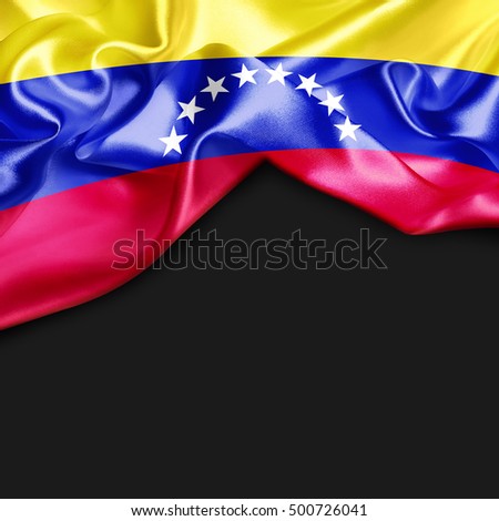 Venezuela Country Flag on black background