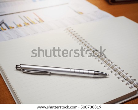 Close-up Notebook and Pen
