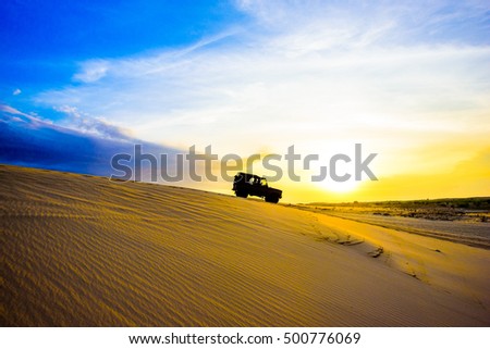 Hot Desert Landscape Royalty-Free Stock Photo #500776069