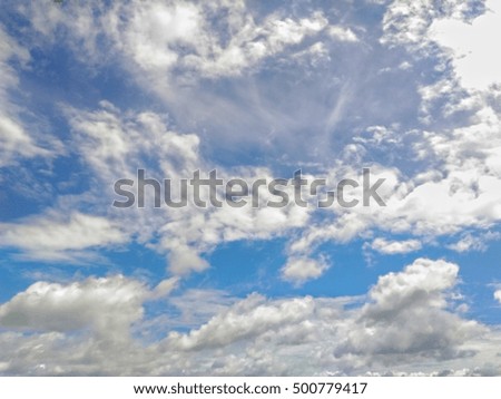 Beauty bright blue sky image closeup
