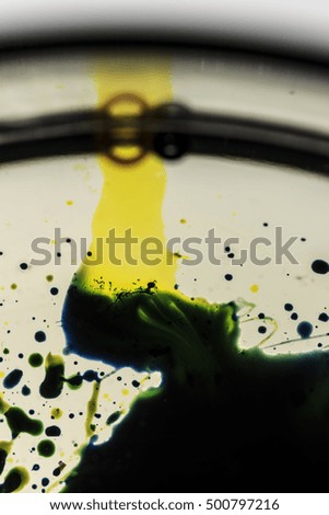 yellow ink liquefied