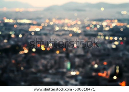 City at night,bokeh background.