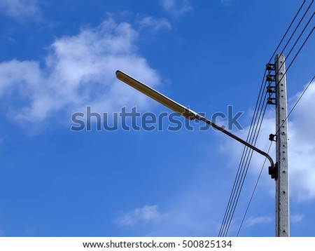 lamp pole and clear sky