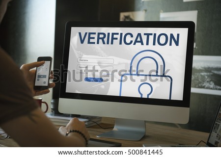 Verification Log In User Password Register Concept Royalty-Free Stock Photo #500841445