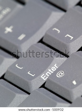 laptop keyboard keys, emphasizing enter Royalty-Free Stock Photo #500932