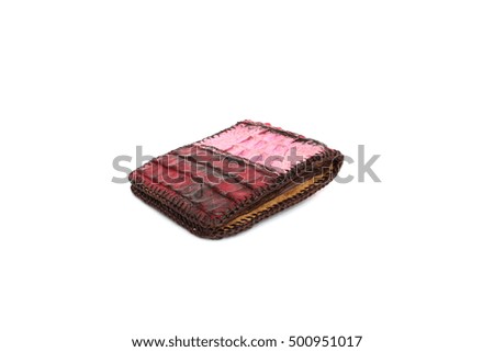 Red Wallet of Leather crocodile skin