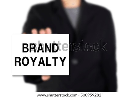 Modern business background concept with word: BRAND ROYALTY