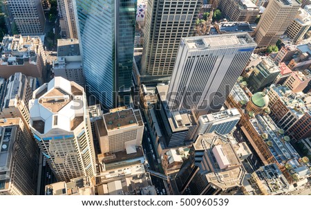 Buildings and skyline of Sydney, New South Wales.