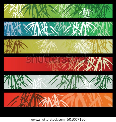 Bamboo vector background with banner for text or image