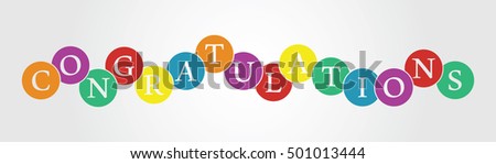 Colorful Congraturations Letter Ball Design Vector Banner. Congratulations Text Banner Design