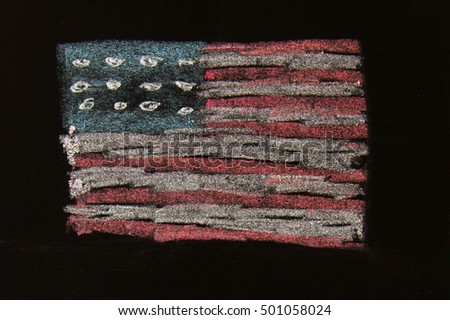 USA Flag Chalkboard