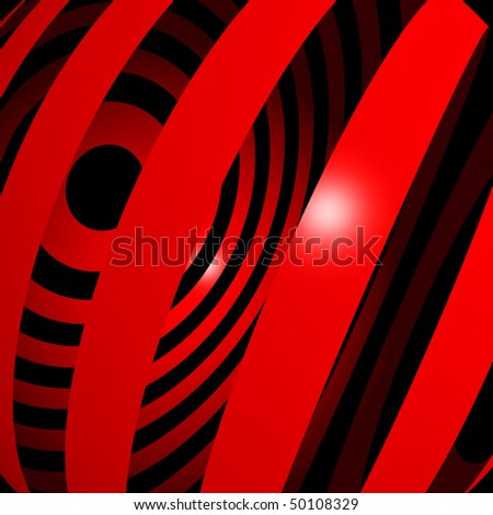 A ball pattern in black and red