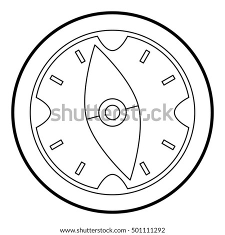 Compass icon. Outline illustration of compass vector icon for web design