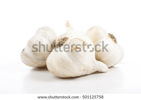 Garlics in studio. Garlic is one of the most powerful natural medicine. A lot of vitamin C and antibacterial effect.