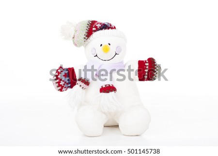 Cute snowman with warm accesories.