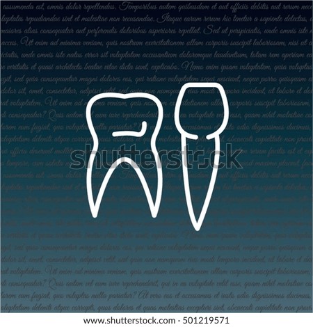 Web line icon. Teeth