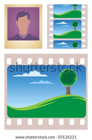 Photo and footage frames. Vector illustration.