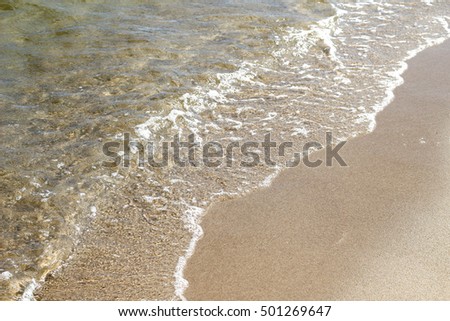 small wave on beach on sea