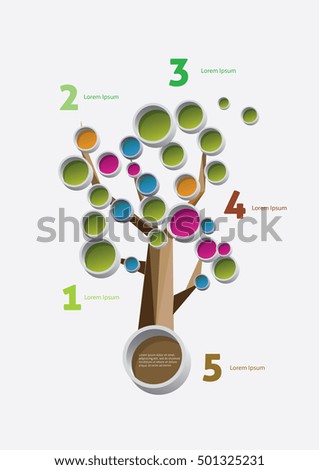 Vector illustration ecology concept - abstract tree